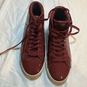 Pony burgundy  High-Top Sneakers size men 9 big throw back get these